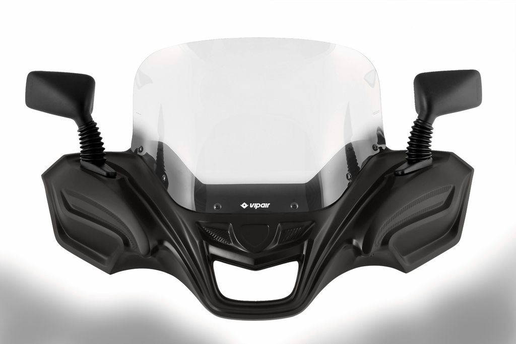 Parebrise VIPAIR pour VTT Yamaha Grizzly 700 Noir Mat